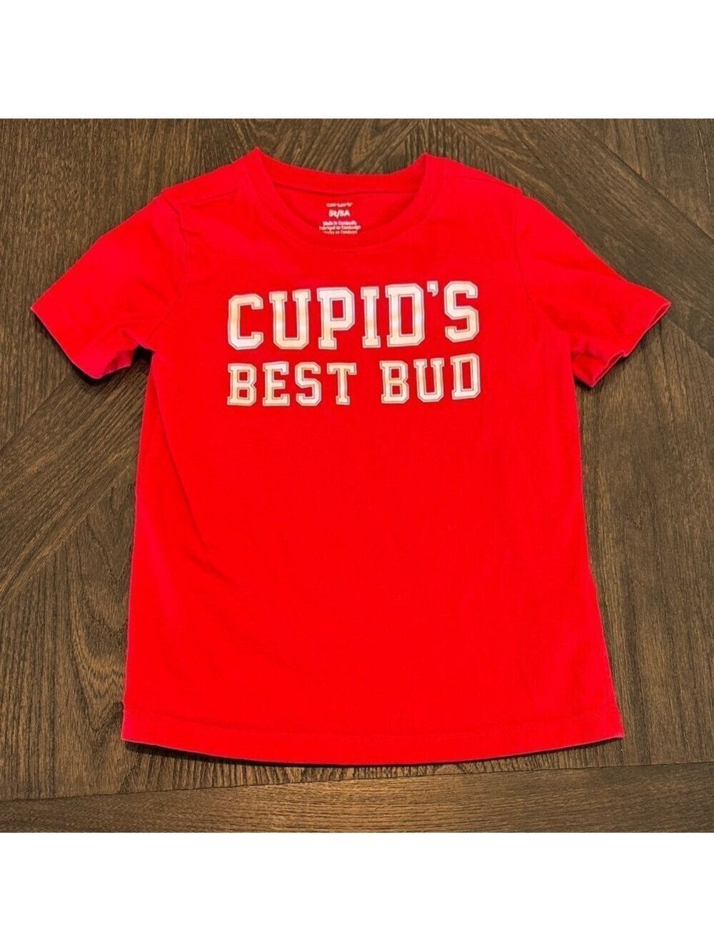 Carter's Red Cupid's Best Bud Short Sleeve Tee